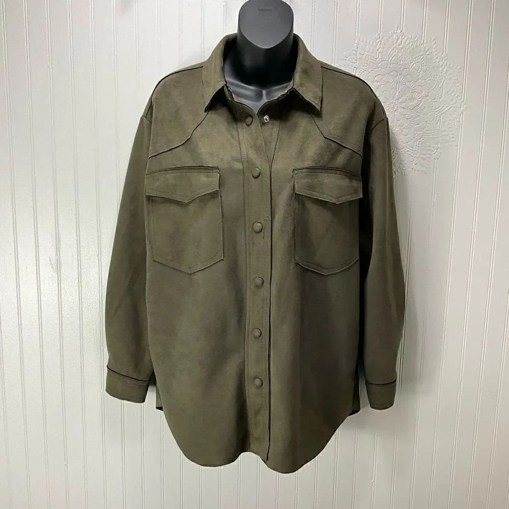 PHILOSOPHY Faux Leather Shacket